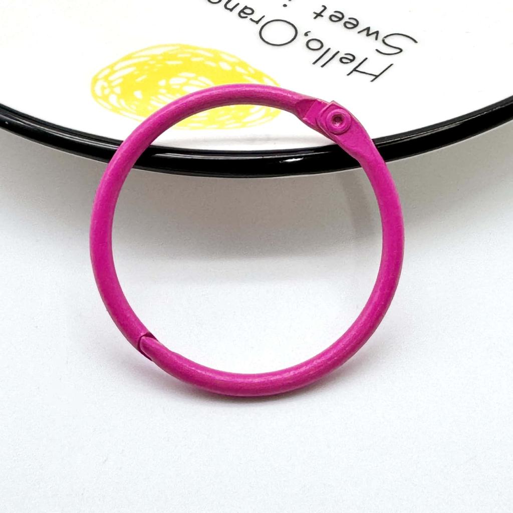 5/10pcs 30mm Colorful Metal Alloy Card Ring Key Binder Jump Ring DIY O Shape Keychain Keyring for Jewelry Making DIY Accessories