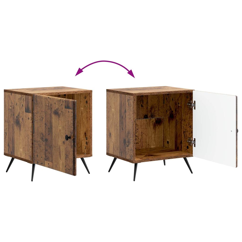 Vintage style Nightstand Reclaimed Wood Look 43 x 34.5 x 50 cm Engineered Wood