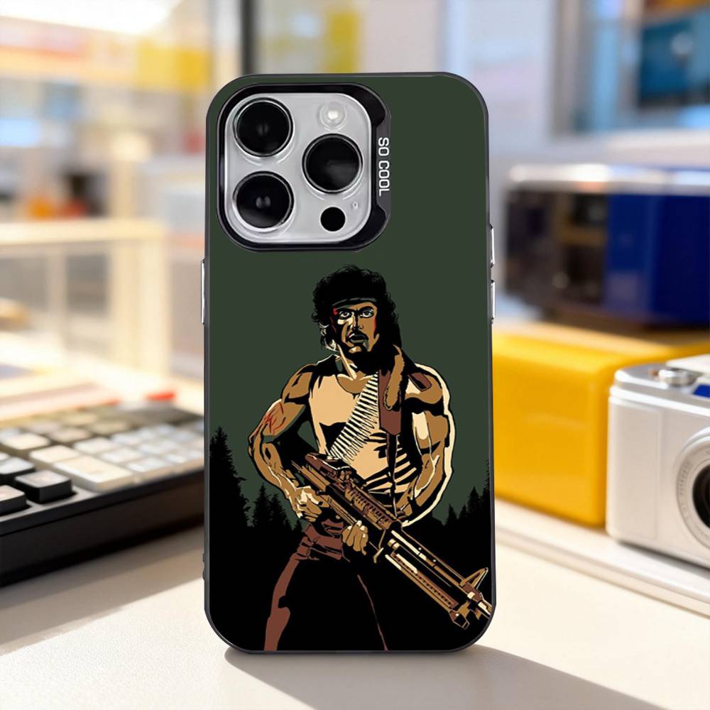 

John R-Rambo Cool Phone Case For iPhone 11,12,13,14,15,16,17,Pro,Max,Plus,E,Air,Mini IMD Matte Black iPhone17promax