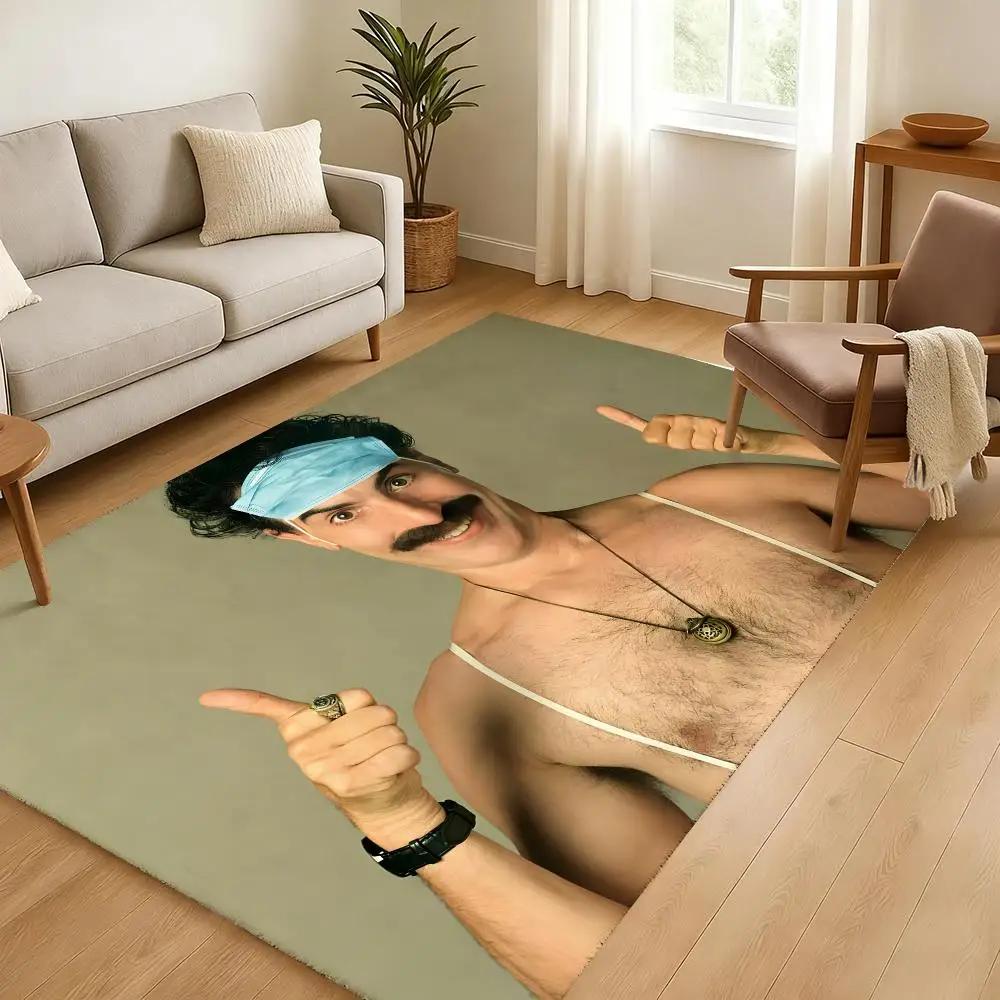 Tappetino Divertente B-Borat Very Nice Meme Tappetino Morbido Ispessito Antiscivolo Tappetino per Porta Camera da Letto Soggiorno Decorazione per la Casa Tappeti in Flanella