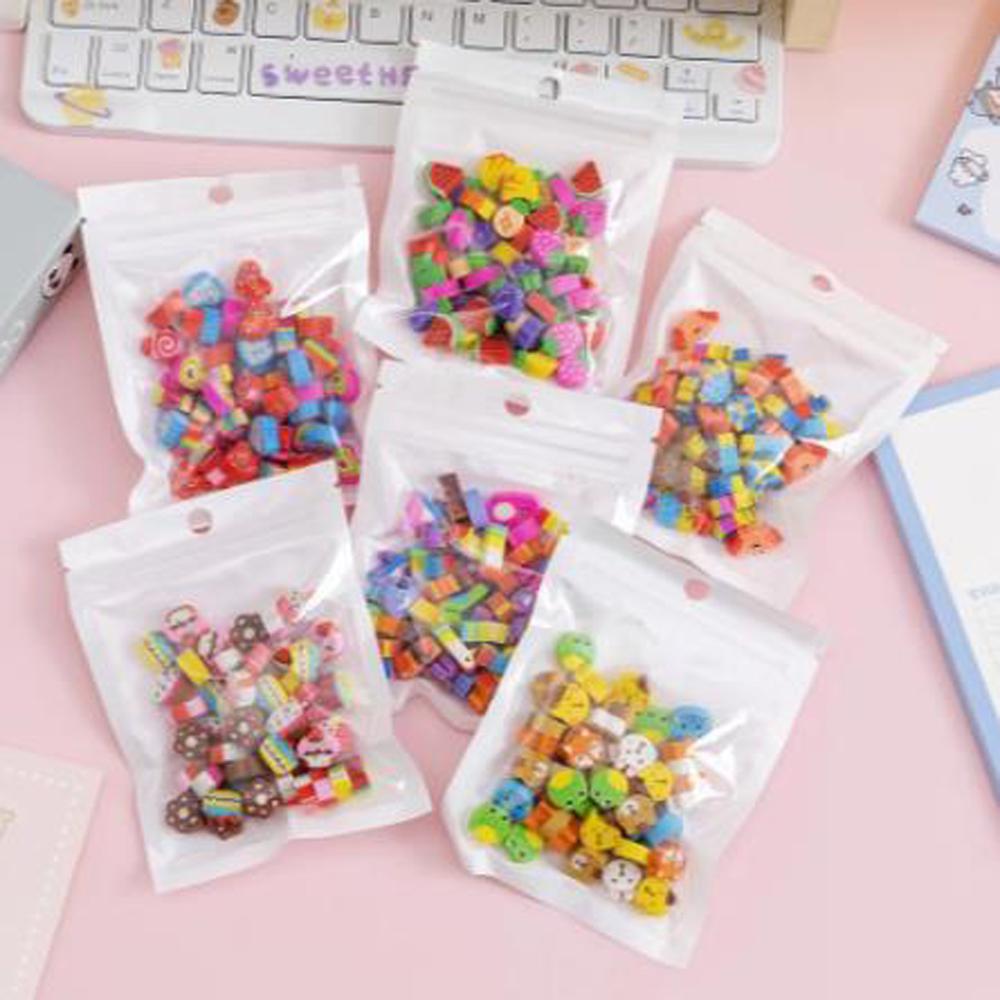 2PCS Random Style Cartoon Mini Eraser, Wipe Clean Paper Without Damage, Cartoon Three-dimensional Vivid Image