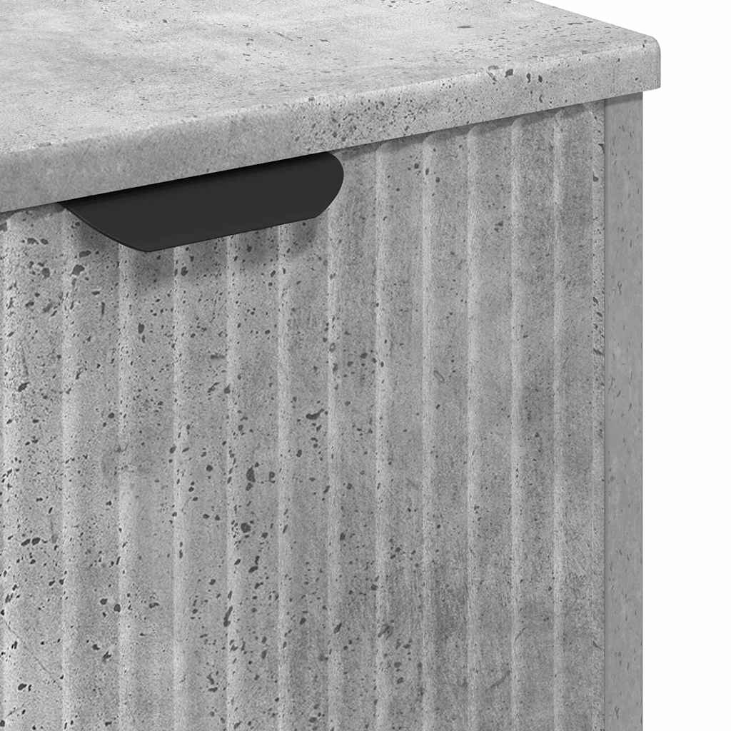Bathroom Furniture Set with Shelf 3 Pcs Concrete Grey Particleboard