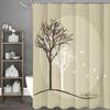 Tree Butterfly Shower Curtain, Bathroom Decorative Shower Curtain, Waterproof Shower Curtain with Hooks