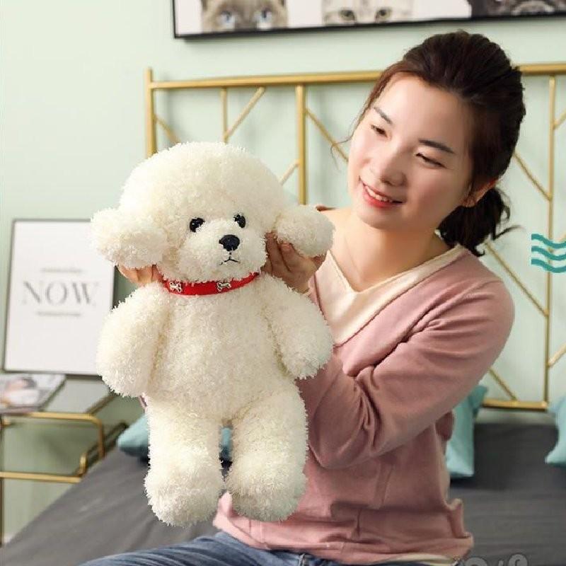Adorable Teddy Dog Plush Toy Cute Sitting Puppy Doll For Girls Soft And Cuddly