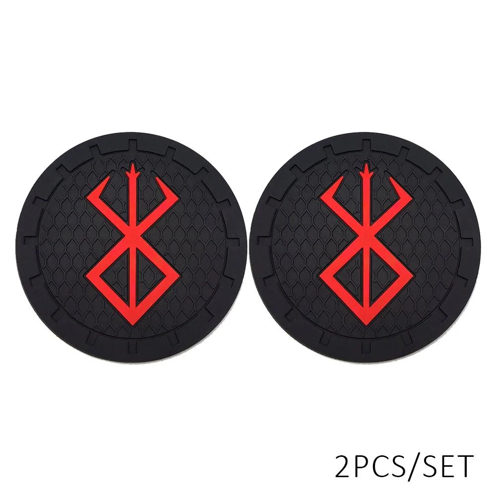

2PCS/Lot 6.6CM Car Anti Slip Mat Coaster Car Water Cup Slot Decorate Accessories Auto Styling