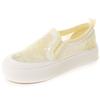 Fisherman shoes women's lace embroidery sequins casual single shoes summer new mesh breathable