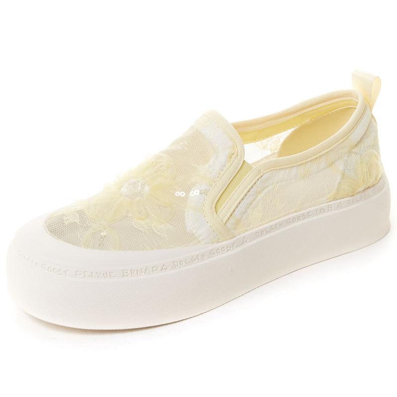 Fisherman shoes women's lace embroidery sequins casual single shoes summer new mesh breathable