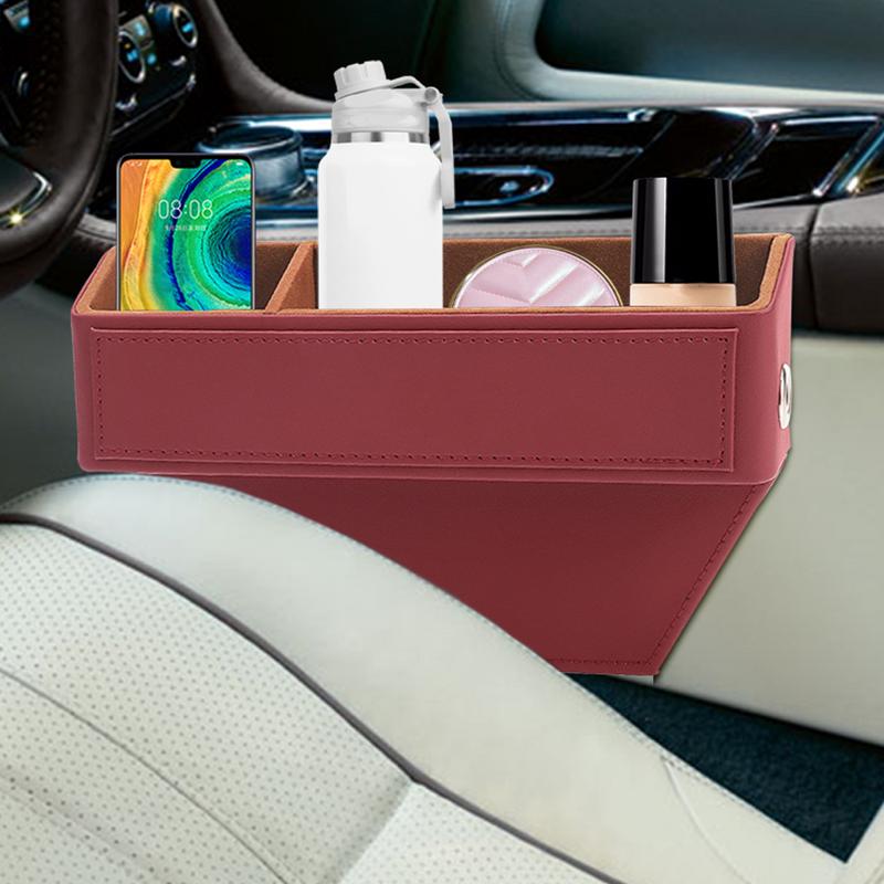 Car Side Seat Pocket Space-Saving Organizer Car Seat Side Filler Pocket SUV Truck And Minivan Multi-Functional Console Side Box
