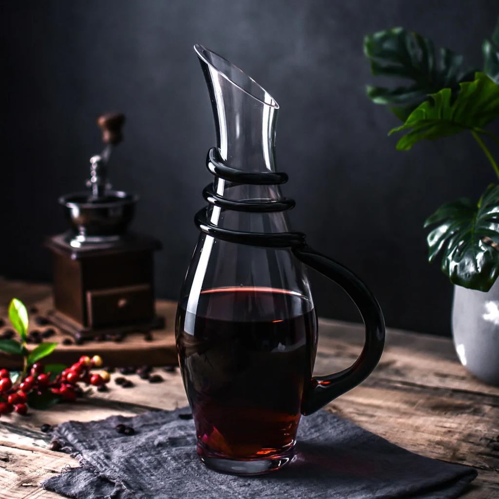 Bleifreie Kristallglasflasche Dekanter im europäischen Stil Haushaltswein Brandy Champagner Weinspender Kreatives Weinset