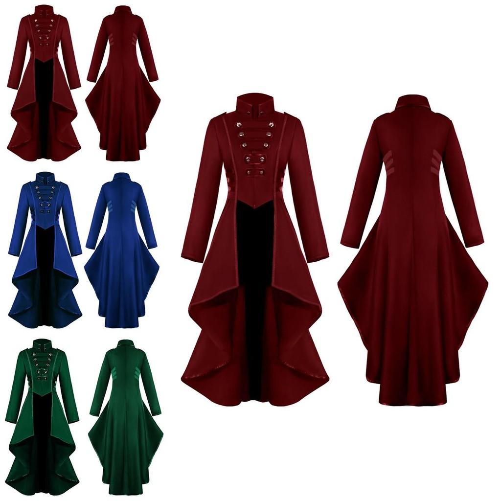 Luxurious Women Vintage Medieval Tuxedo Gothic Tailcoat For Role Playing And Halloween