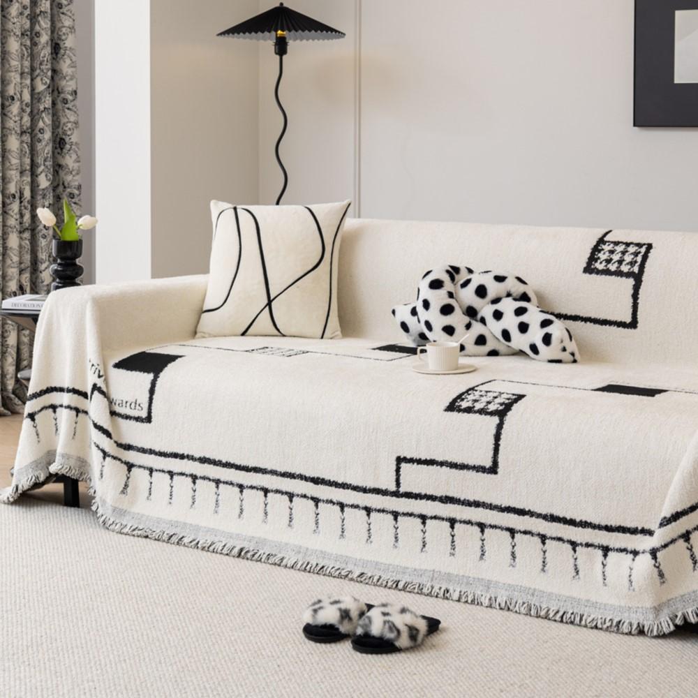 Copridivano Dreamland Copridivano in Tessuto Asciugamano per Divano Bifacciale Copridivano Universale per Tutte le Stagioni Divano a Tre Posti