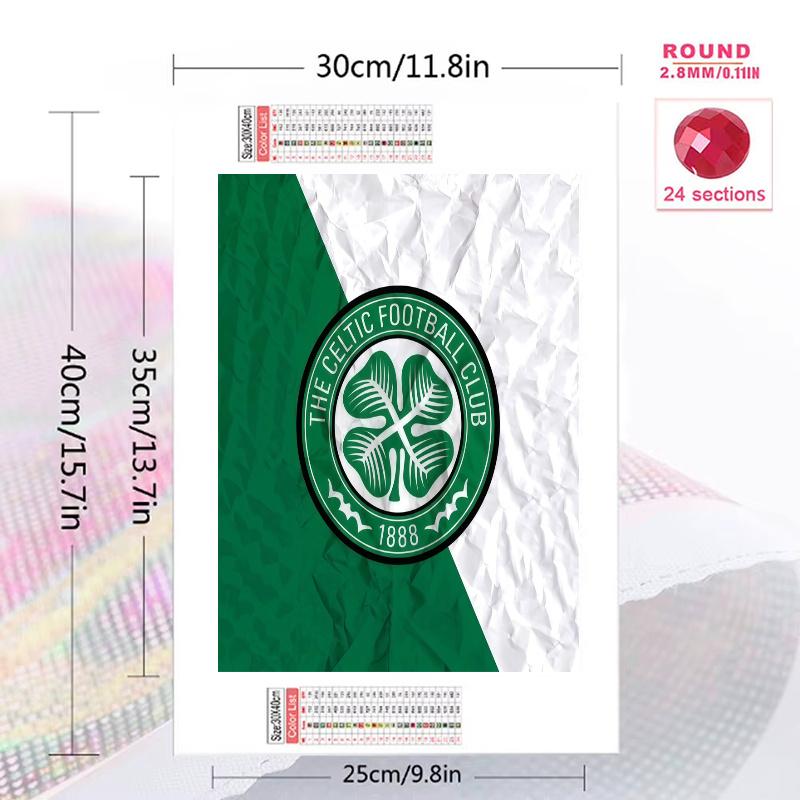 Celtic F.C 100% Round Full Drill 5D DIY Diamond Painting Embroidery Cross Stitch Rhinestone Décor