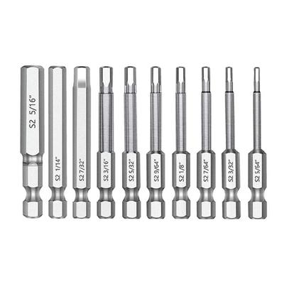 10Piece Set 60mm Hex Screwdriver Bits Steel Magnetic Screwdriver Bit Set