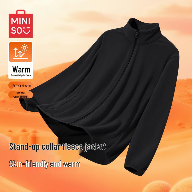 MINISO Men s Double-Sided Fleece Jacket M