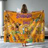 Scoobydoo Print Flannel Blanket High Quality Warm Comfortable Cover for All Seasons Perfect for Gifts Home Decor