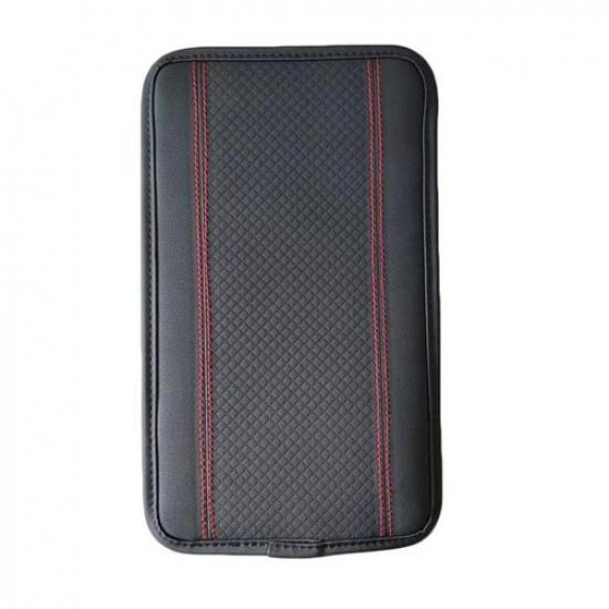 Car Central Armrest Box Pad Leather Embossed Cover Protector For Four Seasons