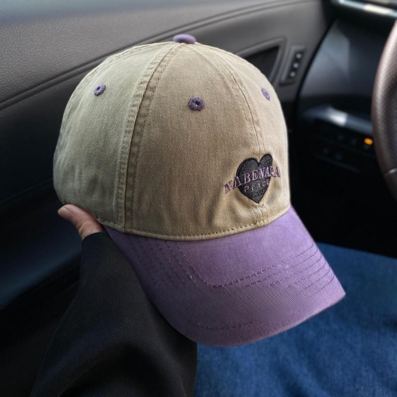 Korea Style Casual Heart Embroidered Baseball Cap With Adjustable Fit For Summer Wear