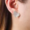 Micro Inlaid Sweet Heart Earrings Are Fashionable, Elegant, Hypoallergenic, Niche Design, Trendy Earrings