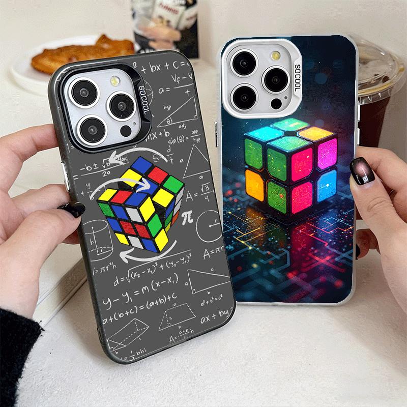 Rubik Cube Formula Spoofs Math Soft Phone Case for iPhone 15 16 17 Pro Max 17Air 16E 14 Plus 13 12 Mini Shockproof Cover Back Sh