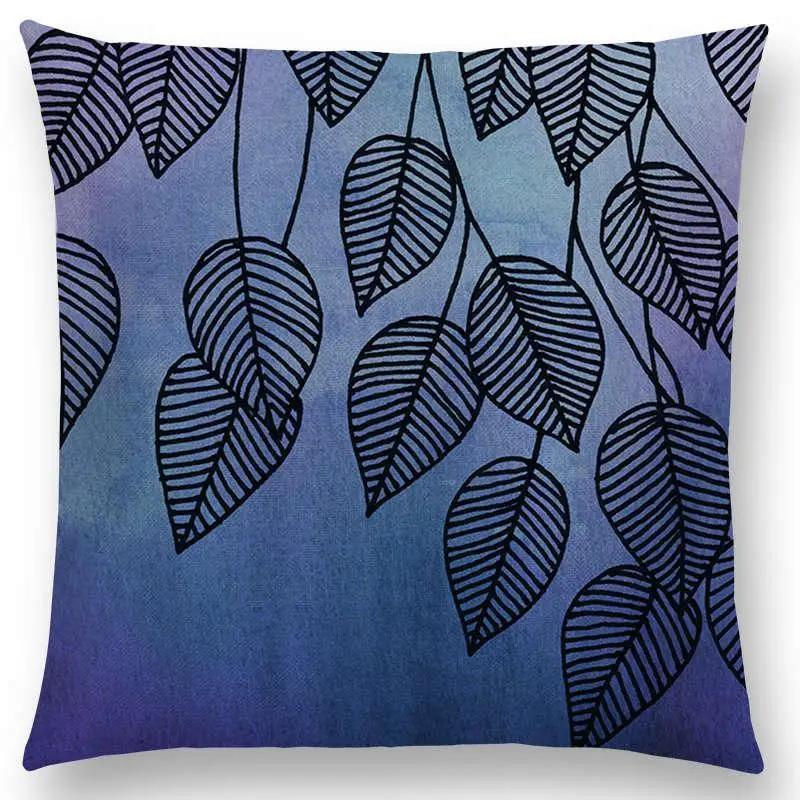 Home Decor Floral &amp; Leafy Patterns Pillow Covers Pattern Cushion Cover Suitable For Sofa Bedroom Car Pillow Cover