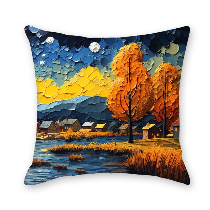 Neue Abstrakte Sternenhimmel Zuhause Sofa Lendenkissenbezug Bettseite Sofa Imitation Superweicher Lendenkissenbezug