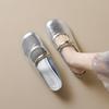 Round head with single shoes Gentle silver inner height increase Baotou half slippers Female summer