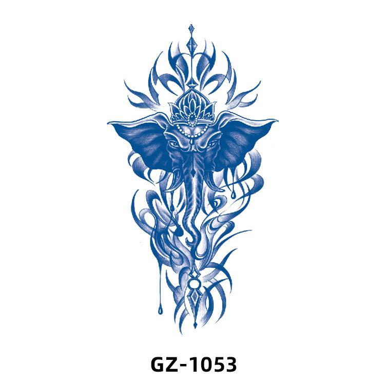 New Herbal Waterproof Non-Reflective Semi-Permanent Imitation Half-Sleeve Tattoo Stickers 110*180mm