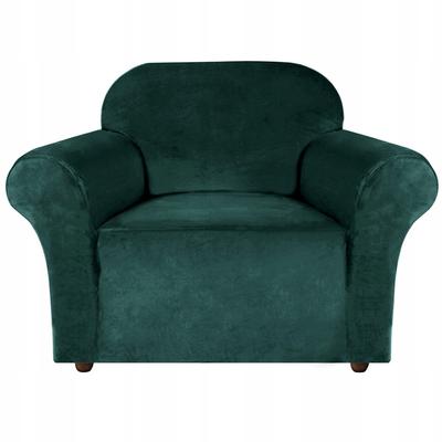 Bottle Green Velvet 1-Seater Sofa Armchair Cover [22P1]