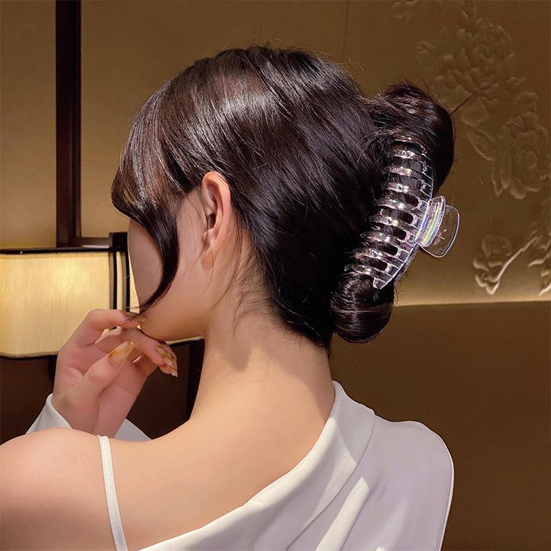 Gradient Square Acrylic Hair Clip - Versatile Shark Clip for Medium Hair