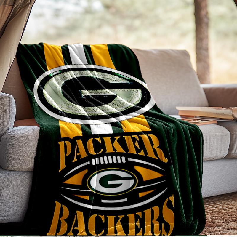 Green Bay Packers Pride Blanket Outdoor Flannel Blanket for Camping, Hiking, Garden Parties, Picnic Essentials,gift for family and friends