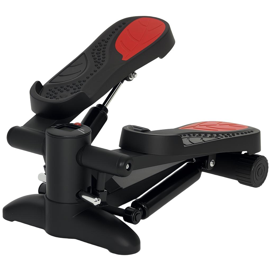 Mini Stepper, Compact Stepper Machine for Workouts, Fitness Stepper with LCD Monitor and Non-Slip Pedals, Black