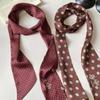 Luxary Brand Design Dot Pattern Women Scarf Polyester Silk Scarf Fashion Hair Headband Foulard Skinny Bag Scarves Neckerchief