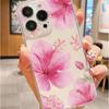Pink Peach Blossom Anti-Drop Clear Case for iPhone 12/14/15/16/17 Pro Max