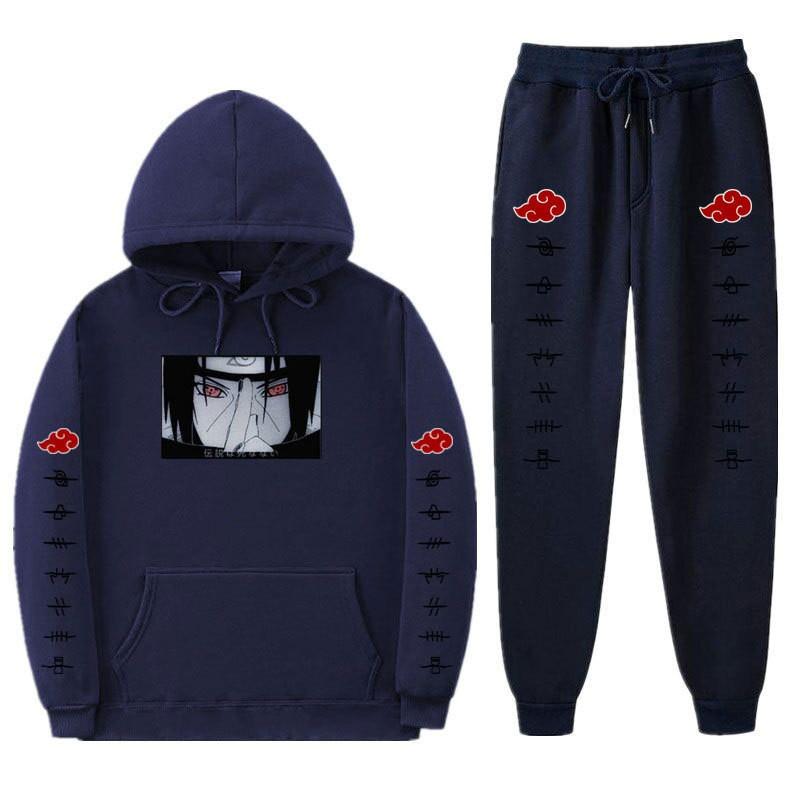 Anime mikina s kapucí Set pro teenagery Kluci Dívky Teplá s fleecovou podšívkou Bavlněná směs Ležérní Sportovní oblečení Dlouhý rukáv Horní díl Kalhoty