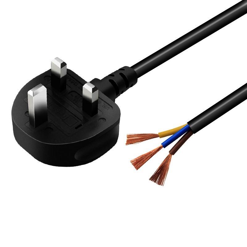 

British Standard 3-Pin Power Cord, 13A Fuse, Pure Copper, Tinned Ends, 1.5m