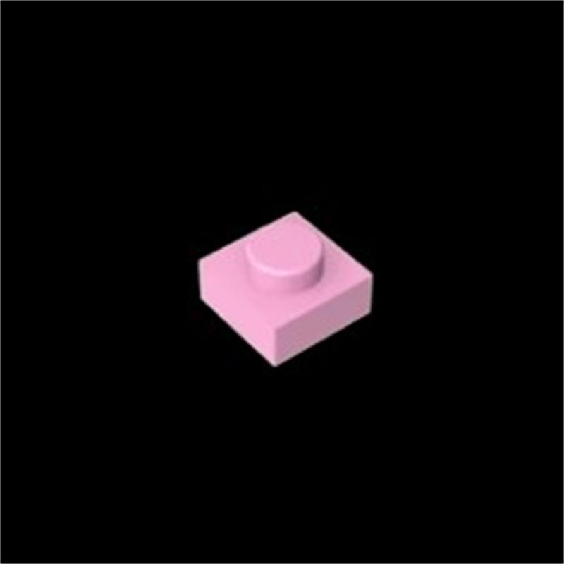 Brown Color Plate 1x1 3024 Building Block Part Brick for Kids Pixel Art Remix Painting QR Code Gift Children DIY Toys