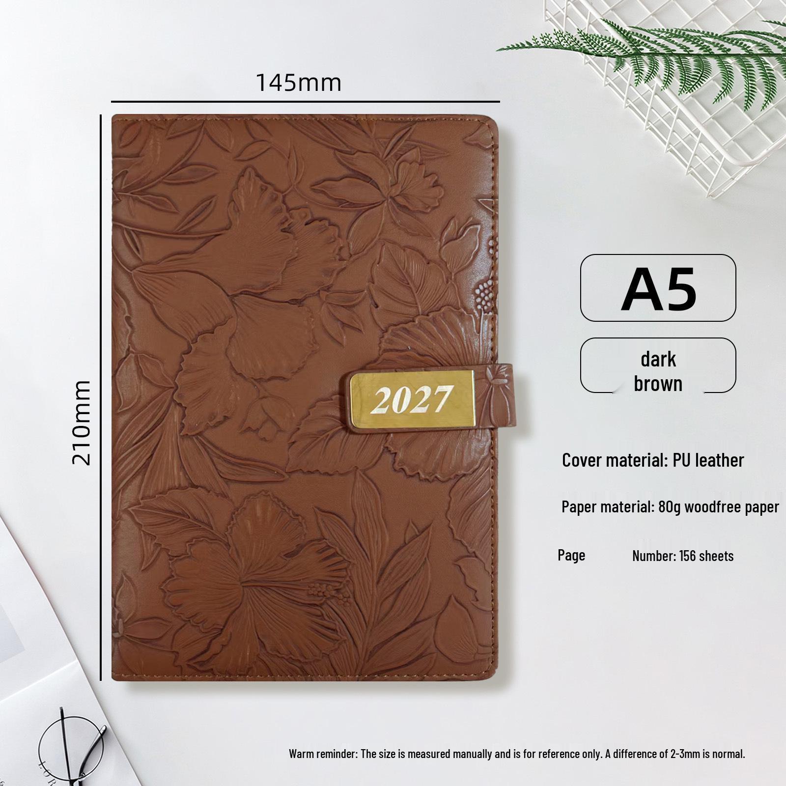2027 Spanish Daily Planner: Efficiency & Time Management 365-Day Calendar Notebook