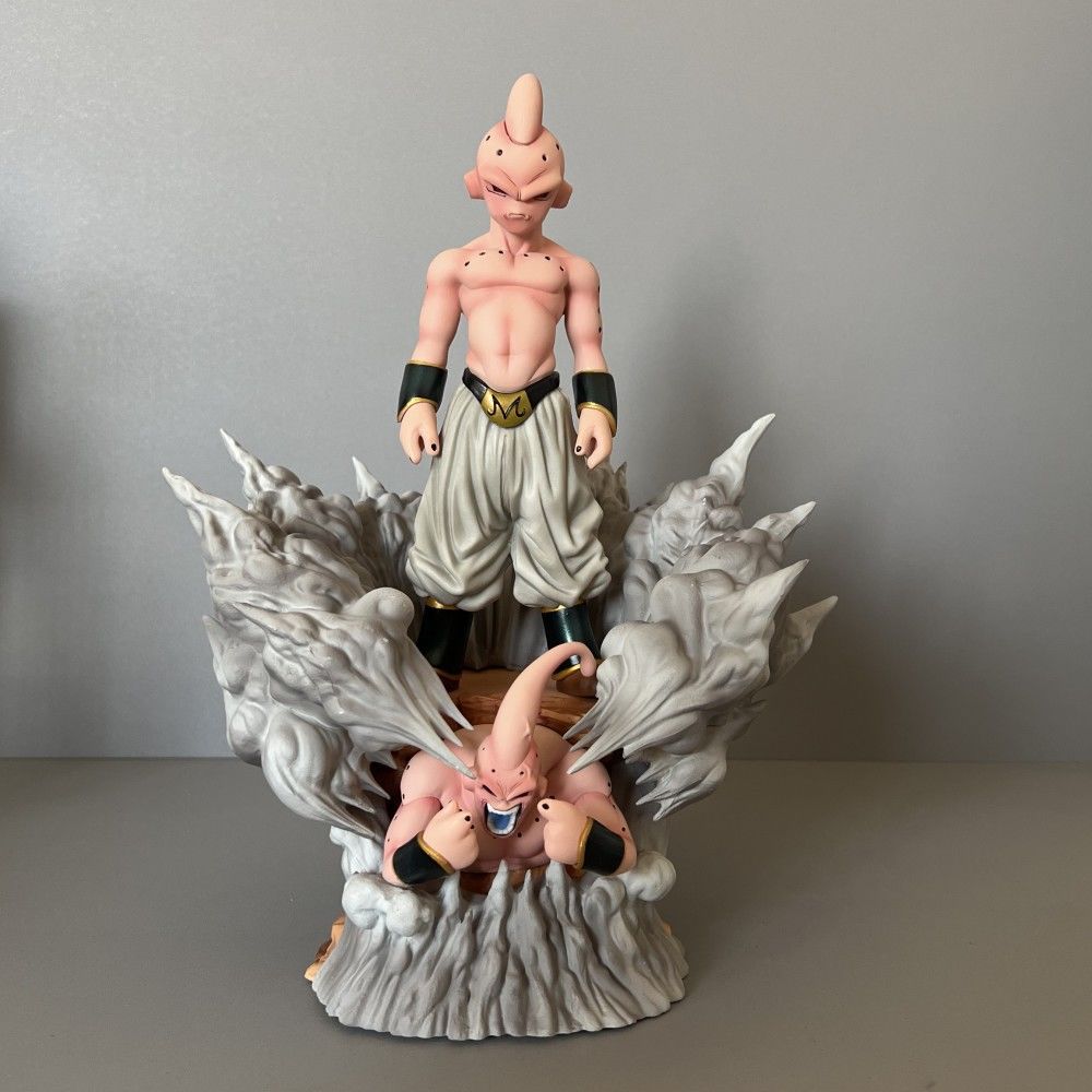 Dragon Ball FC Majin Buu z podstawką, gniewna mina, figurka, model, dekoracja, produkt kolekcjonerski GK, anime