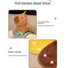 Big Size Air Conditioning Blanket Warm Animals Stuffed Toy Portable Office Nap Blanket  Office