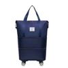 Women's Large Capacity Foldable Travel Bag with Wheels and Telescopic Handle