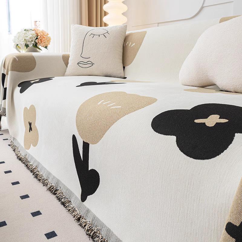 

Подушка для дивана Шенилл Всесезонная Универсальная Нескользящая Защита от кошачьих царапин Чехол для прямой спинки Ткань Цельный чехол Одеяло 180*130cm