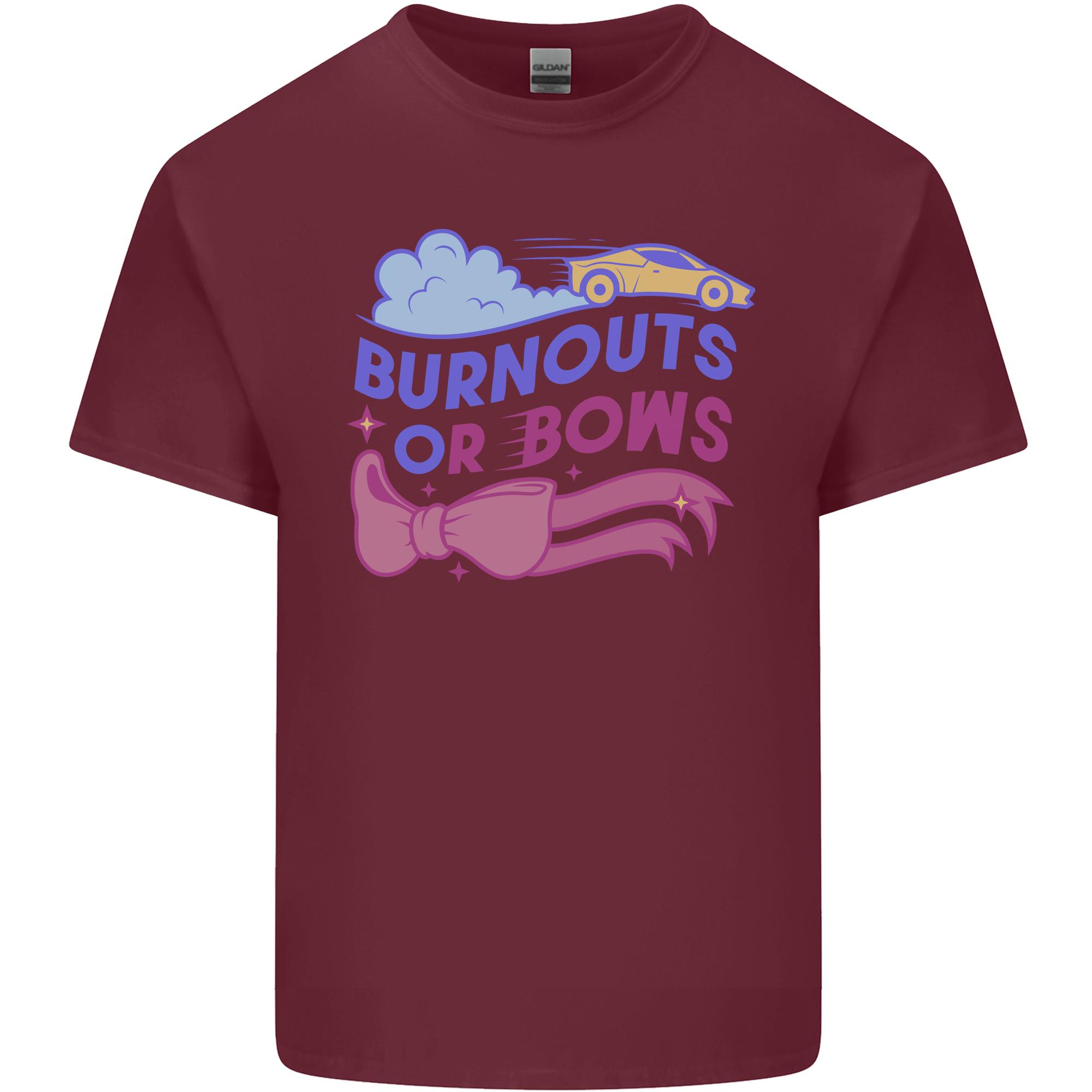 Burnouts or Bows Gender Reveal New Baby Pregnant Unisexs Light Cotton TShirt S
