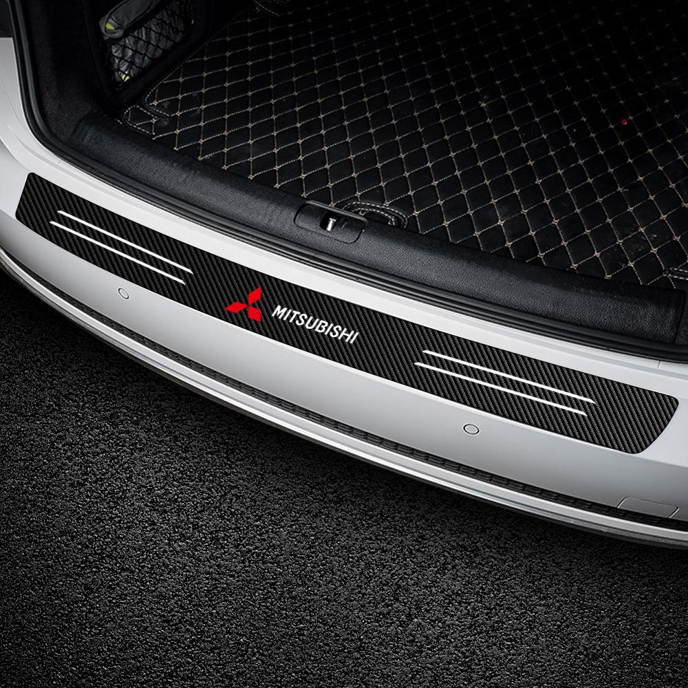 Car Trunk Door Threshold Stickers Protection Film Decals Accessories For Mitsubishi 9 Ralliart X ASX L200 Colt Outlander Pajero MA8