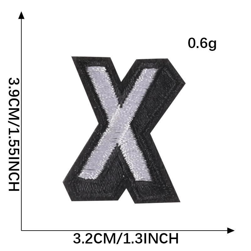 Duoku Computer Embroidery English Alphabet Cloth Label Name Label Ball Suit Mark Patch Clothing Accessories Embroidery Cloth Sticker