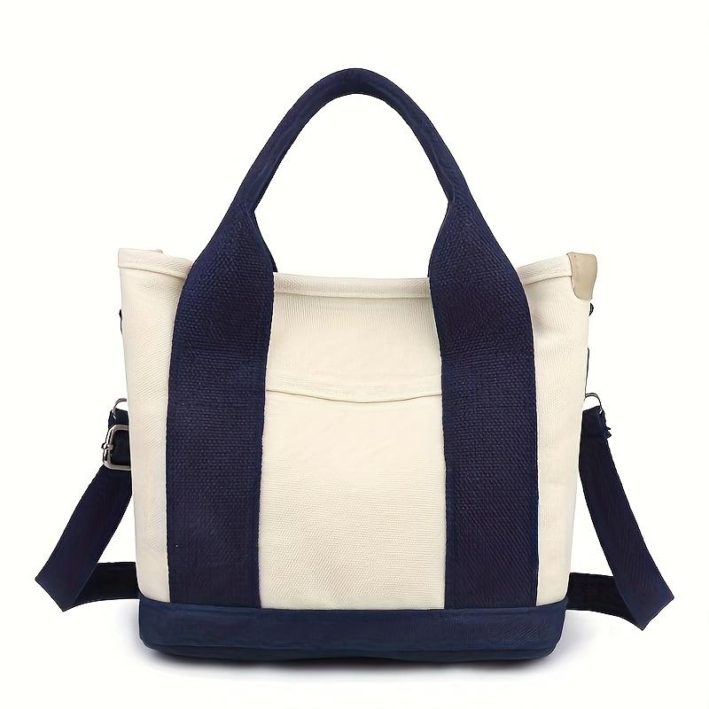 Canvas New Women's Handbag, Simple and Fashionable Bento Bag, Women's Handbag, Hand-held Shoulder, Crossbody Tote Bag