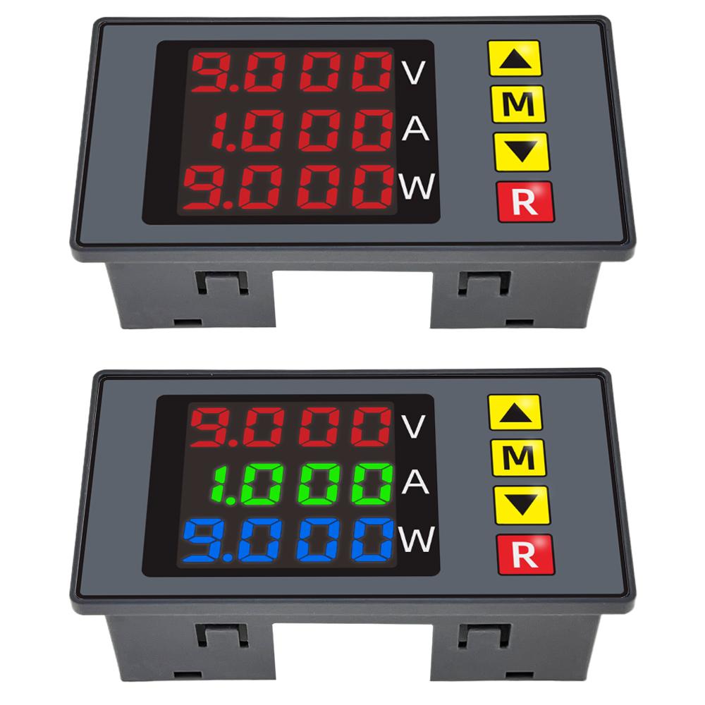 BM730 DC0-100V 10A LED Digital Voltmeter Ammeter Voltage Current Wattmeter Meter Volt Detector Tester Monitor Panel With alarm
