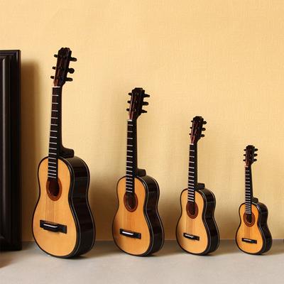 Mini Klasik Gitar Minyatür Modeli Ahşap Mini Müzik Aleti Modeli Kasa Standlı