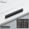 Contemporary and Contracted T Long Handle Clothes Cabinet Drawer Cabinet Golden Black Zinc Alloy Strip Door Handle Round Head