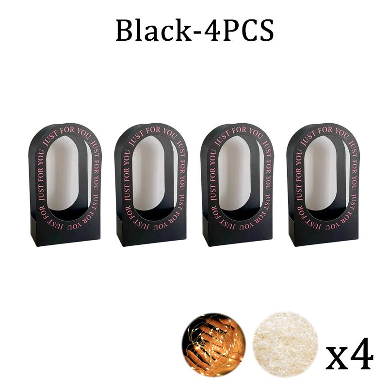 Simple Hollow Hand-Held Flower Basket Paper Flower Bouquet Floral Arrangement Carton Packaging Box Decoration Supplies