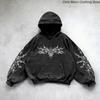 Koyu Seri Erkek Kapüşonlu Sweatshirt Günlük Spor Giyim Uzun Kollu
